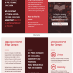 Red College Campus Tri Fold Brochure Template With Regard To Student Brochure Template