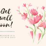 Red Flowers Get Well Soon Card – Templatescanva Intended For Get Well Card Template