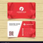 Red Geometric Business Card Template with regard to Calling Card Free Template