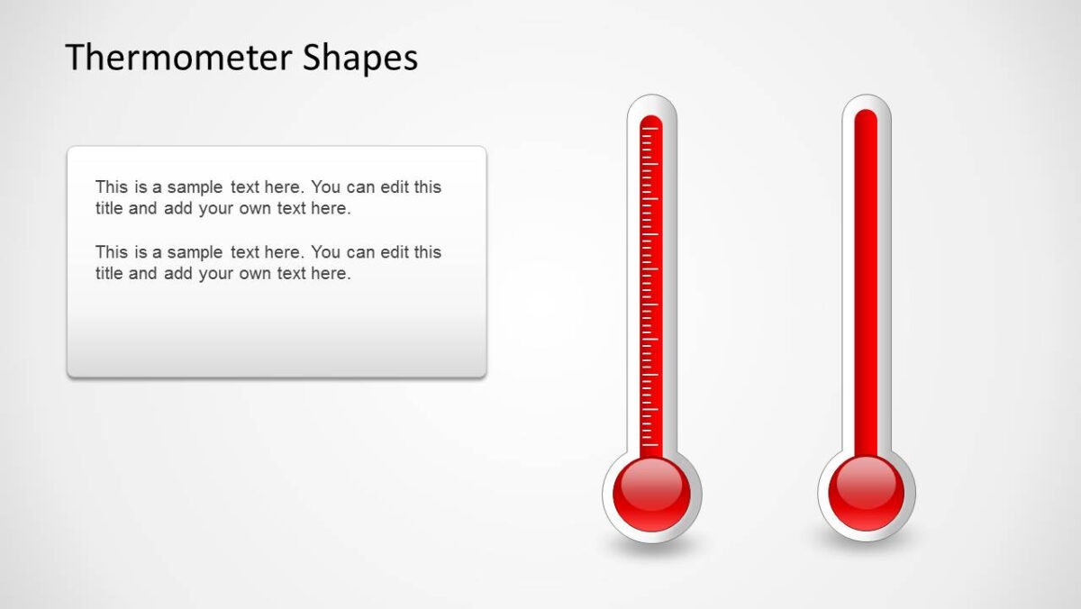 Red Thermometer Shape Template For Powerpoint - Slidemodel with regard ...