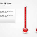 Red Thermometer Shape Template For Powerpoint – Slidemodel With Regard To Powerpoint Thermometer Template