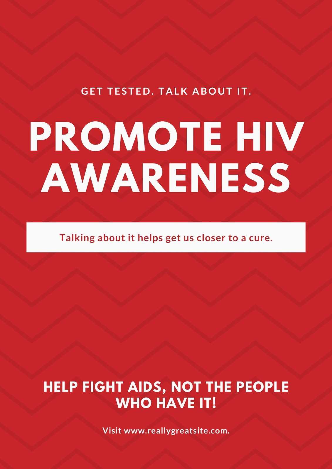 Red Zigzag Pattern Background Hiv / Aids Poster – Templates For Hiv Aids Brochure Templates