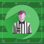 Referee Icon. Referee In Striped Shirt With Red And Yellow Cards.. Inside Soccer Referee Game Card Template