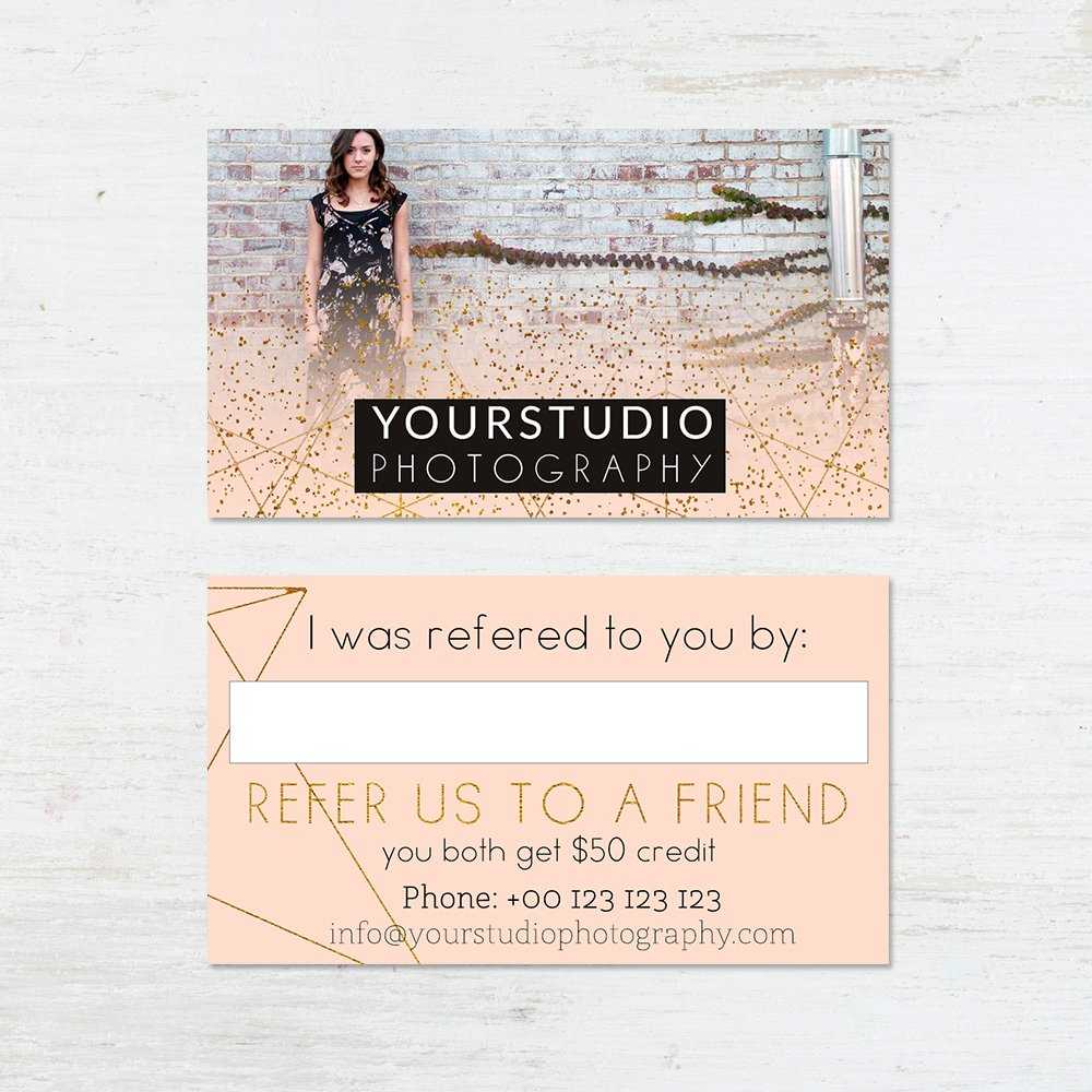 Referral Card Template | Pastel Greetings Within Referral Card Template