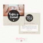 Referral Cards Photoshop Template – Strawberry Kit For Photography Referral Card Templates