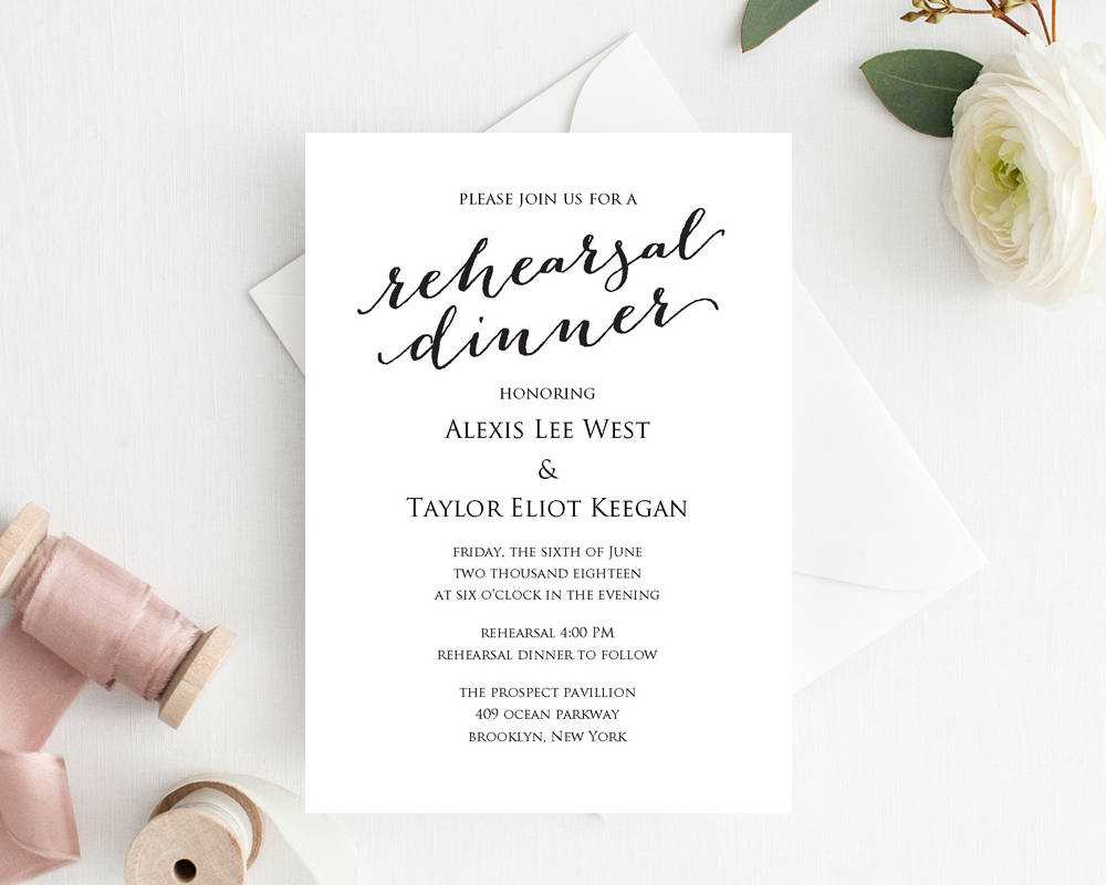 Rehearsal Dinner Invitation Template Throughout Frequent Diner Card Template
