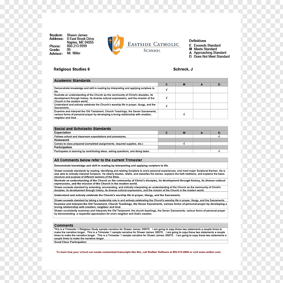Report Card Middle School Template National Secondary School Pertaining To Middle School Report Card Template