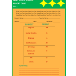 Report Card Template Pertaining To Decision Card Template