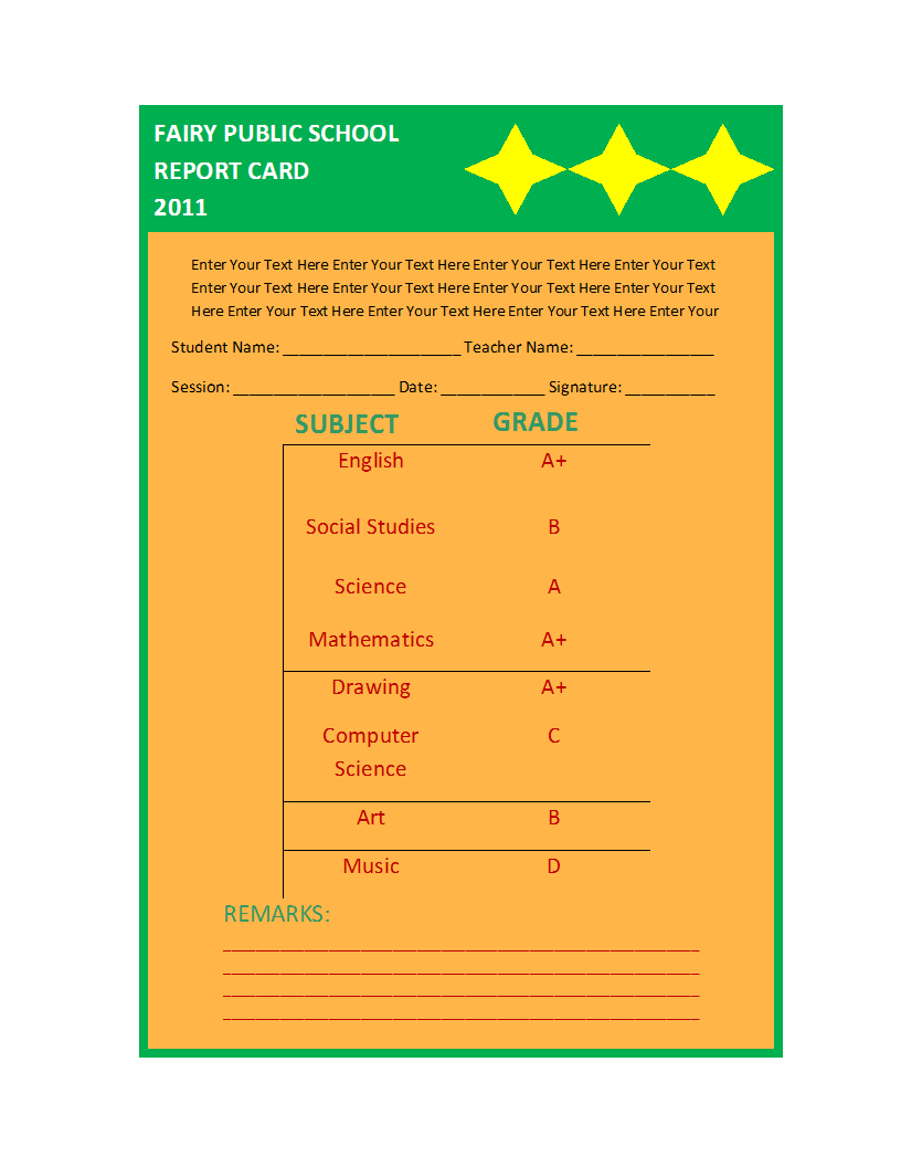 Report Card Template Pertaining To Decision Card Template