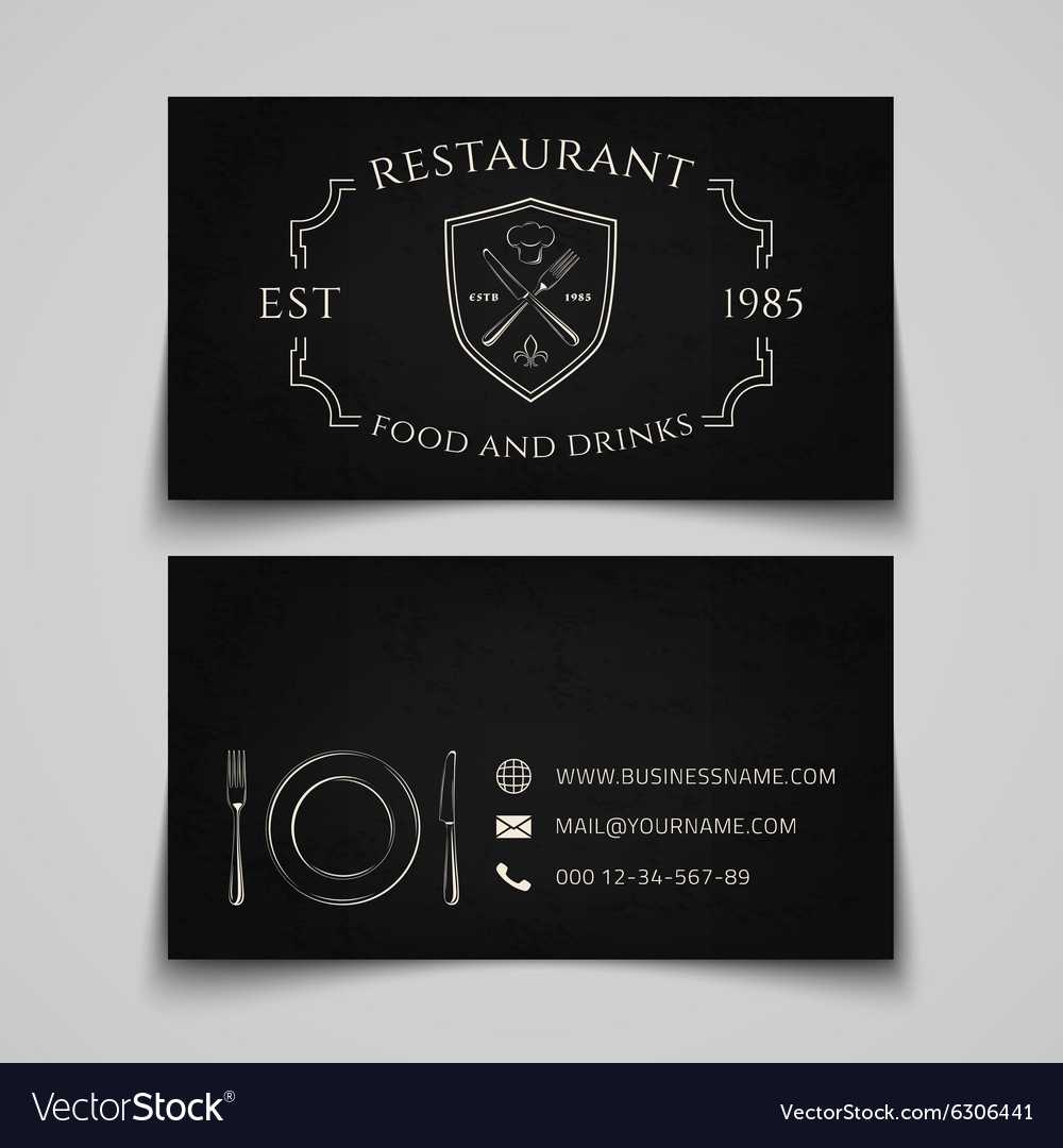 Restaurant Business Card Template With Regard To Restaurant Business Cards Templates Free
