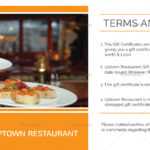 Restaurant Gift Certificate Template For Restaurant Gift Certificate Template