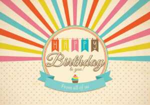 Retro Happy Birthday Card Psd - Free Photoshop Brushes At inside Photoshop Birthday Card Template Free