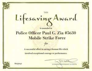 Ribbon Awards | Chicagocop with Life Saving Award Certificate Template