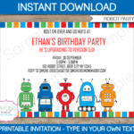Robot Party Invitations Template | Birth #1155786 – Png Regarding Monster High Birthday Card Template