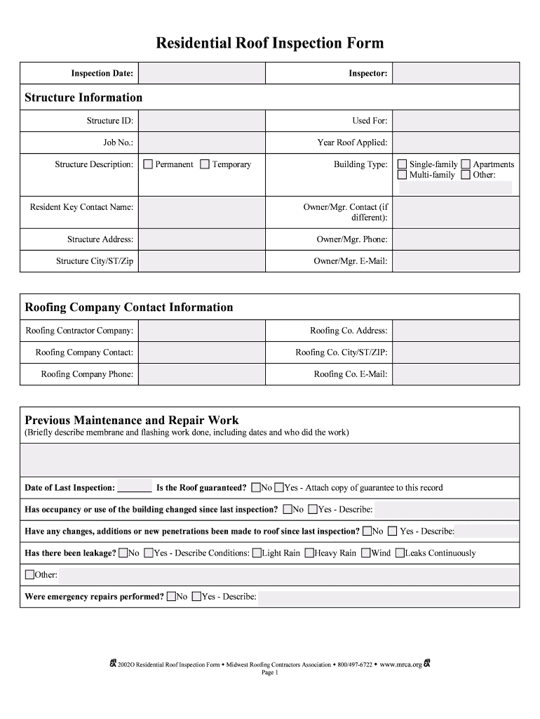 Roof Inspection Report Template – Fill Online, Printable Intended For Roof Certification Template