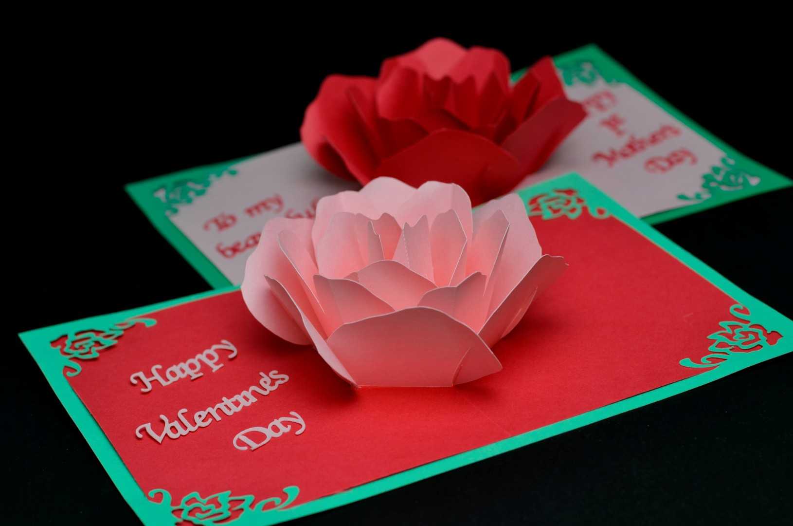 Rose Flower Pop Up Card Tutorial – Creative Pop Up Cards Pertaining To Diy Pop Up Cards Templates