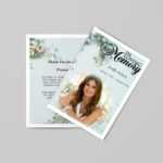 Royal Natural Funeral Program Template Throughout Memorial Cards For Funeral Template Free