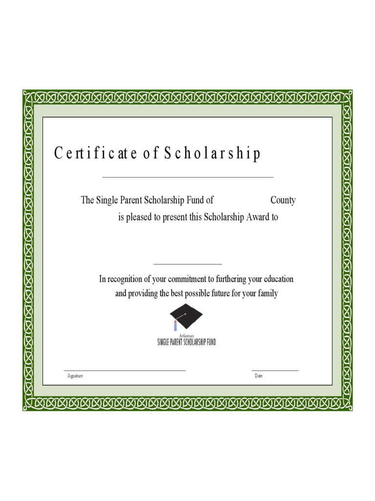 Scholarship Certificate – 3 Free Templates In Pdf, Word Within Generic Certificate Template