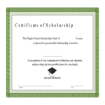 Scholarship Certificate – 3 Free Templates In Pdf, Word Within Scholarship Certificate Template