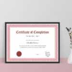 School Completion Certificate Template With Mock Certificate Template