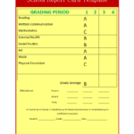 School Report Template throughout Result Card Template