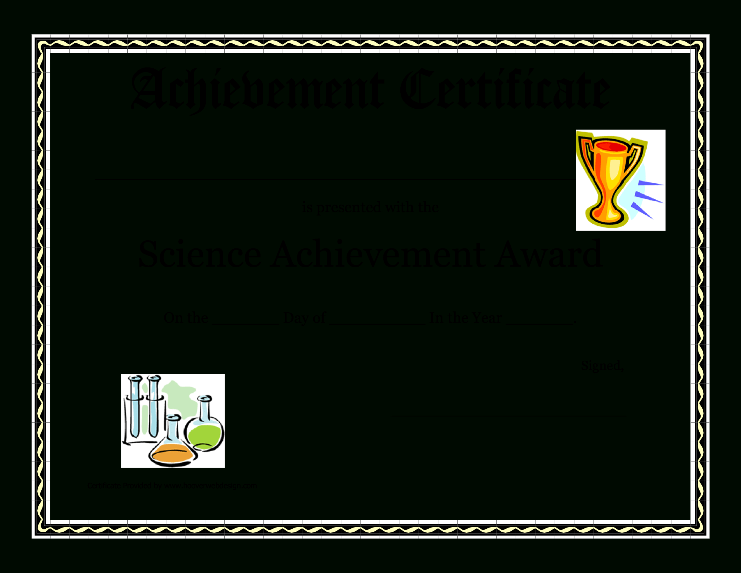 Science Achievement Award Certificate | Templates At Regarding Leadership Award Certificate Template