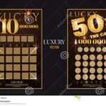 Scratch Lottery Ticket Vector Design Template Stock Vector For Scratch Off Card Templates