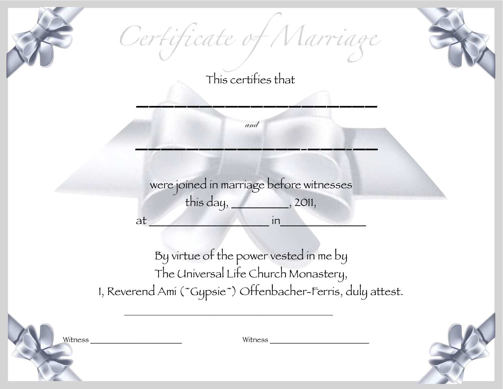 Seal Certified Editable Marriage Certificate Template Throughout Blank Marriage Certificate Template