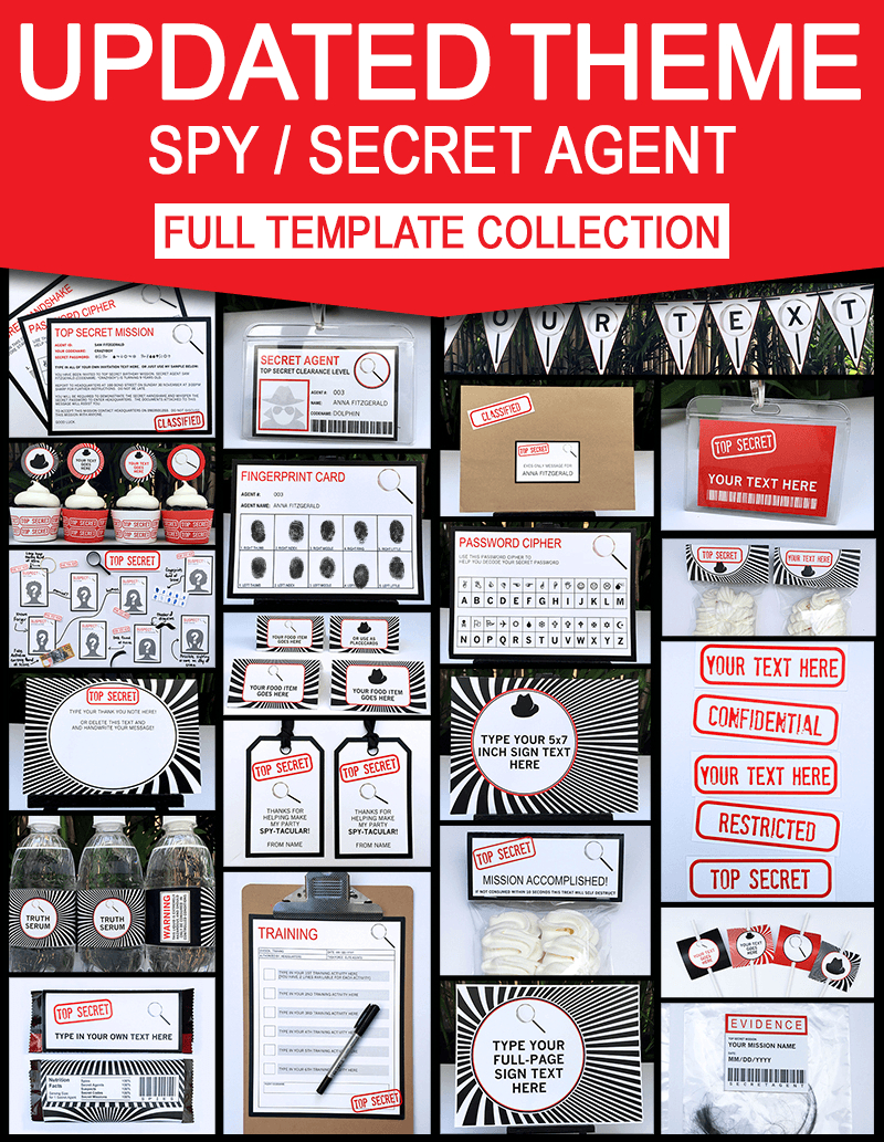 Secret Agent Birthday Party Invitations And Decorations | Spy Party Ideas Inside Spy Id Card Template