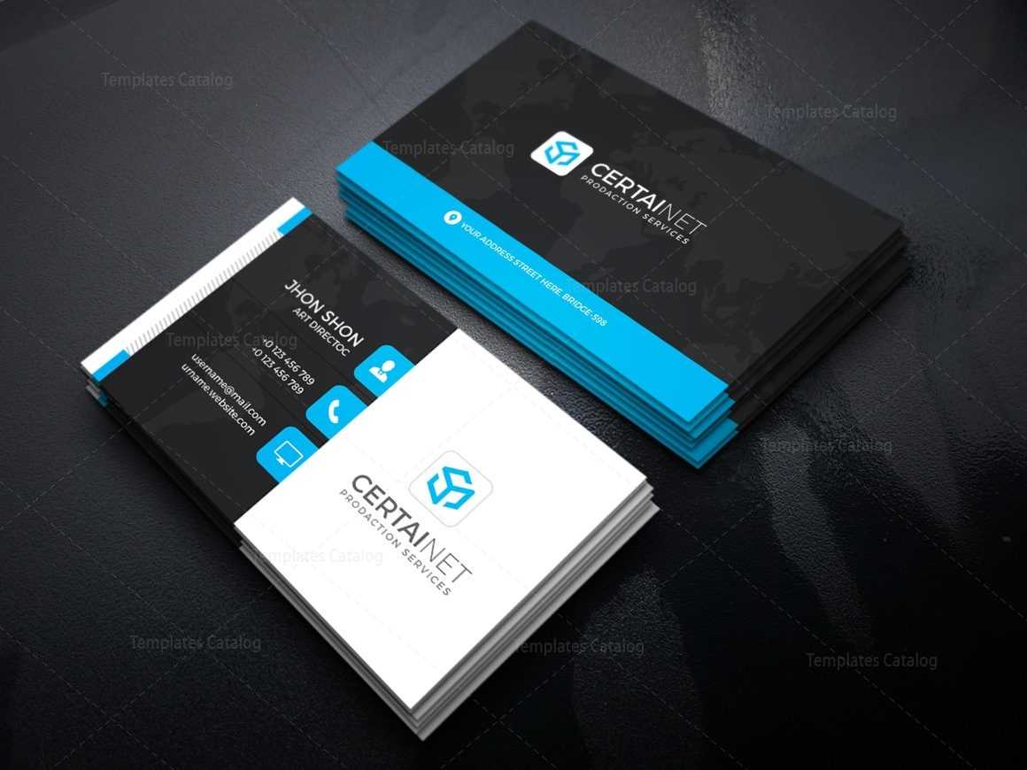Security Company Corporate Business Card Template 000925 With Company Business Cards Templates