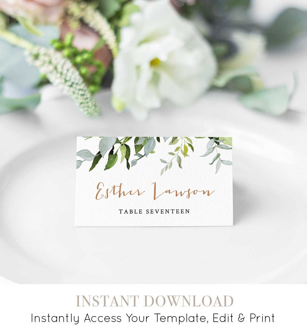 Self Editing Place Card Template, Printable Wedding Escort Pertaining To Printable Escort Cards Template