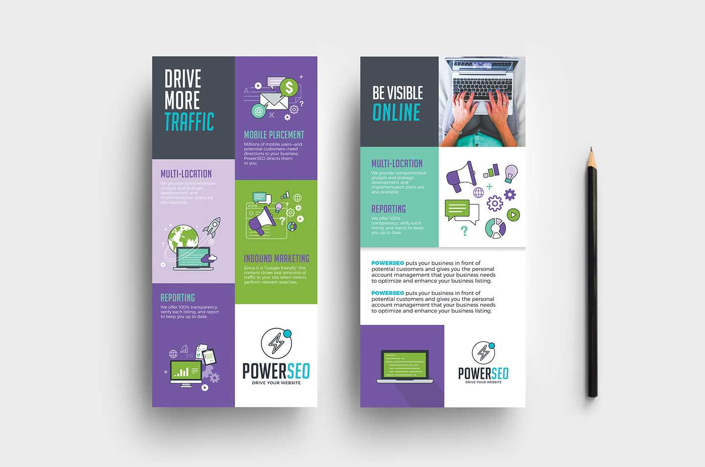 Seo Agency Dl Rack Card Template In Psd, Ai & Vector With Regard To Dl Card Template