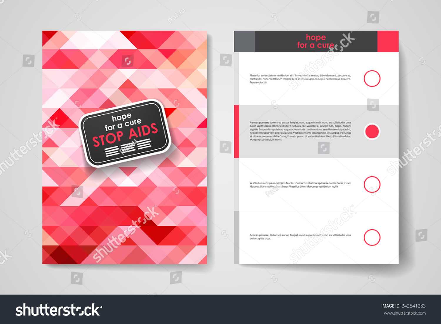 Set Brochure Poster Templates World Aids Stock Image In Hiv Aids Brochure Templates