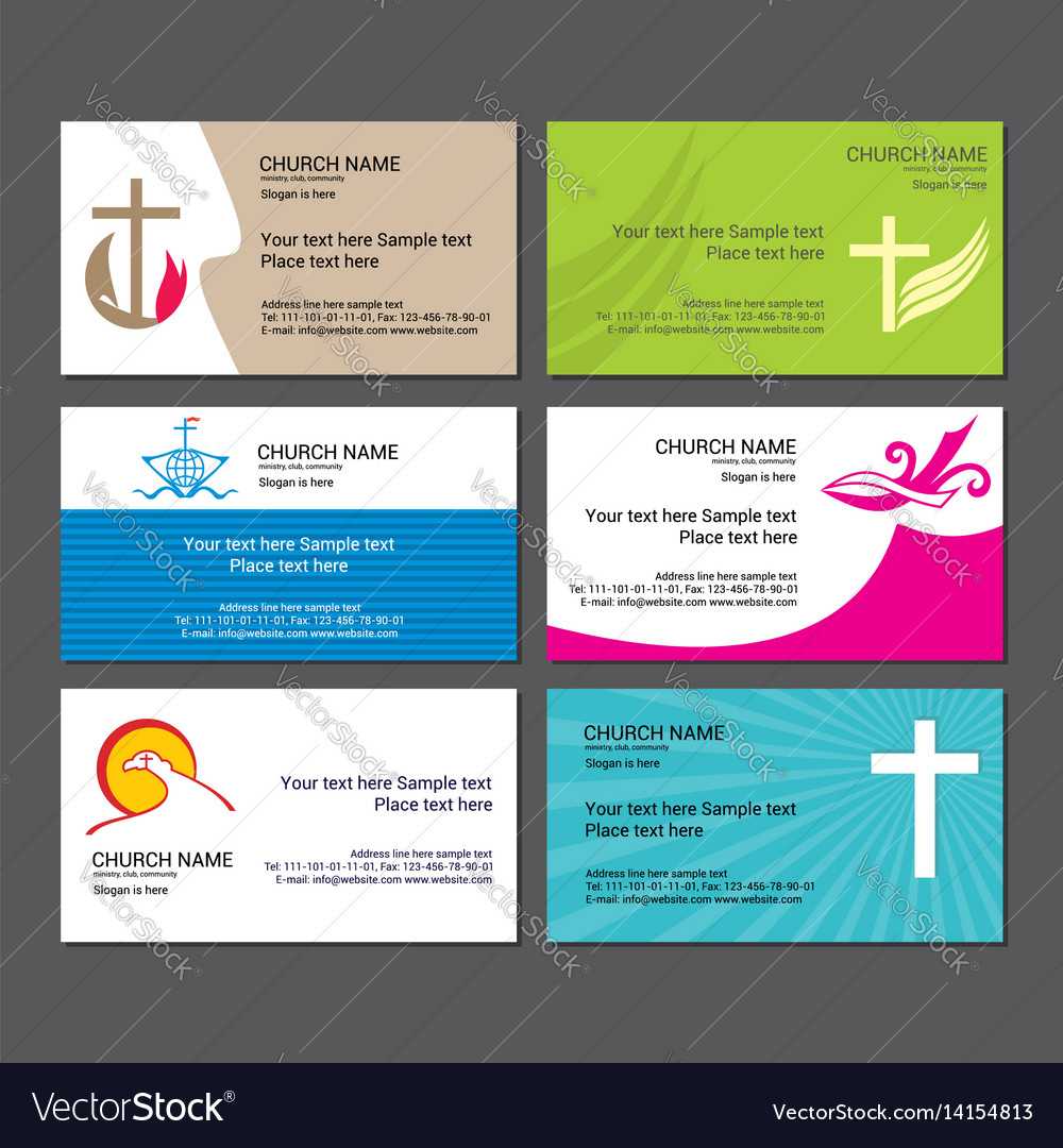 Set Christian Business Cards For The Church In Christian Business Cards Templates Free