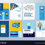 Set Of Brochure Design Templates Of Education Inside School Brochure Design Templates
