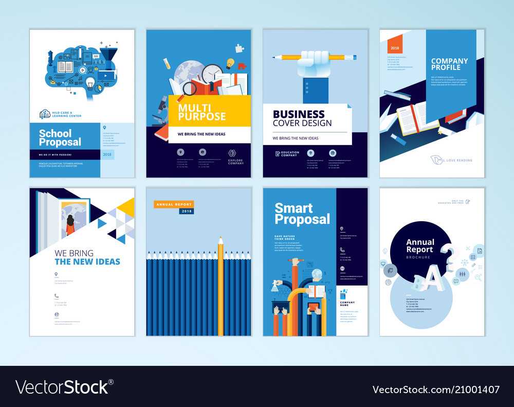 Set Of Brochure Design Templates Of Education Pertaining To Brochure Design Templates For Education