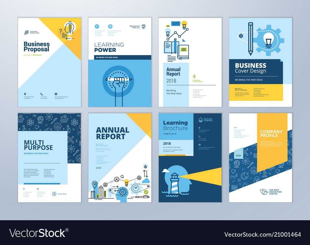 Set Of Brochure Design Templates Of Education Throughout Brochure Design Templates For Education