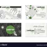 Set Of Business Cards Landscape Design For Landscaping Business Card Template