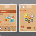 Set Of E Commerce Magazine Cover , Flyer, Brochure Flat Design.. Regarding E Brochure Design Templates
