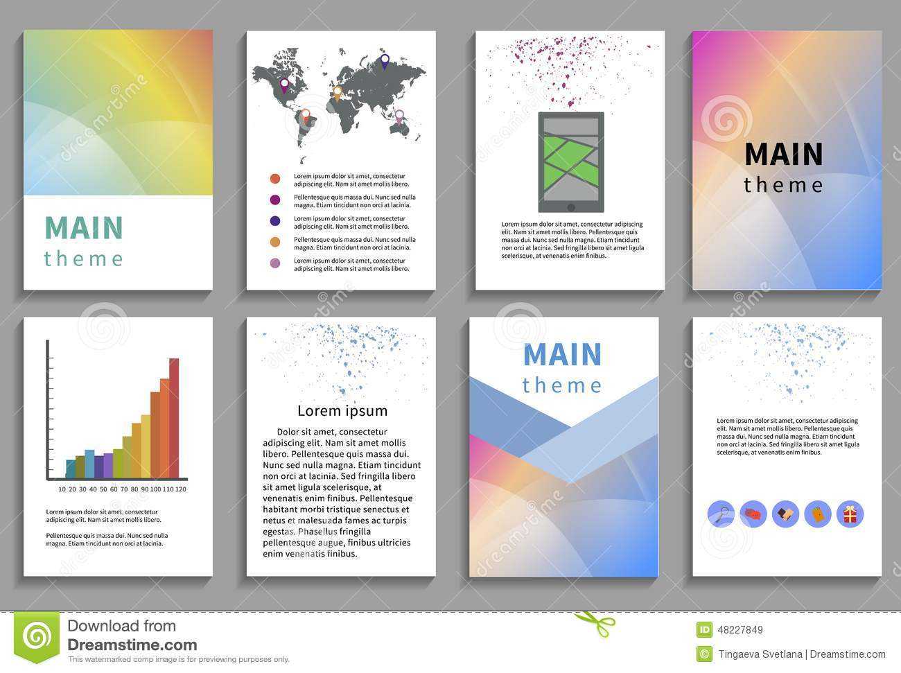 Set Of Flyer, Brochure Design Templates Stock Vector For Online Brochure Template Free