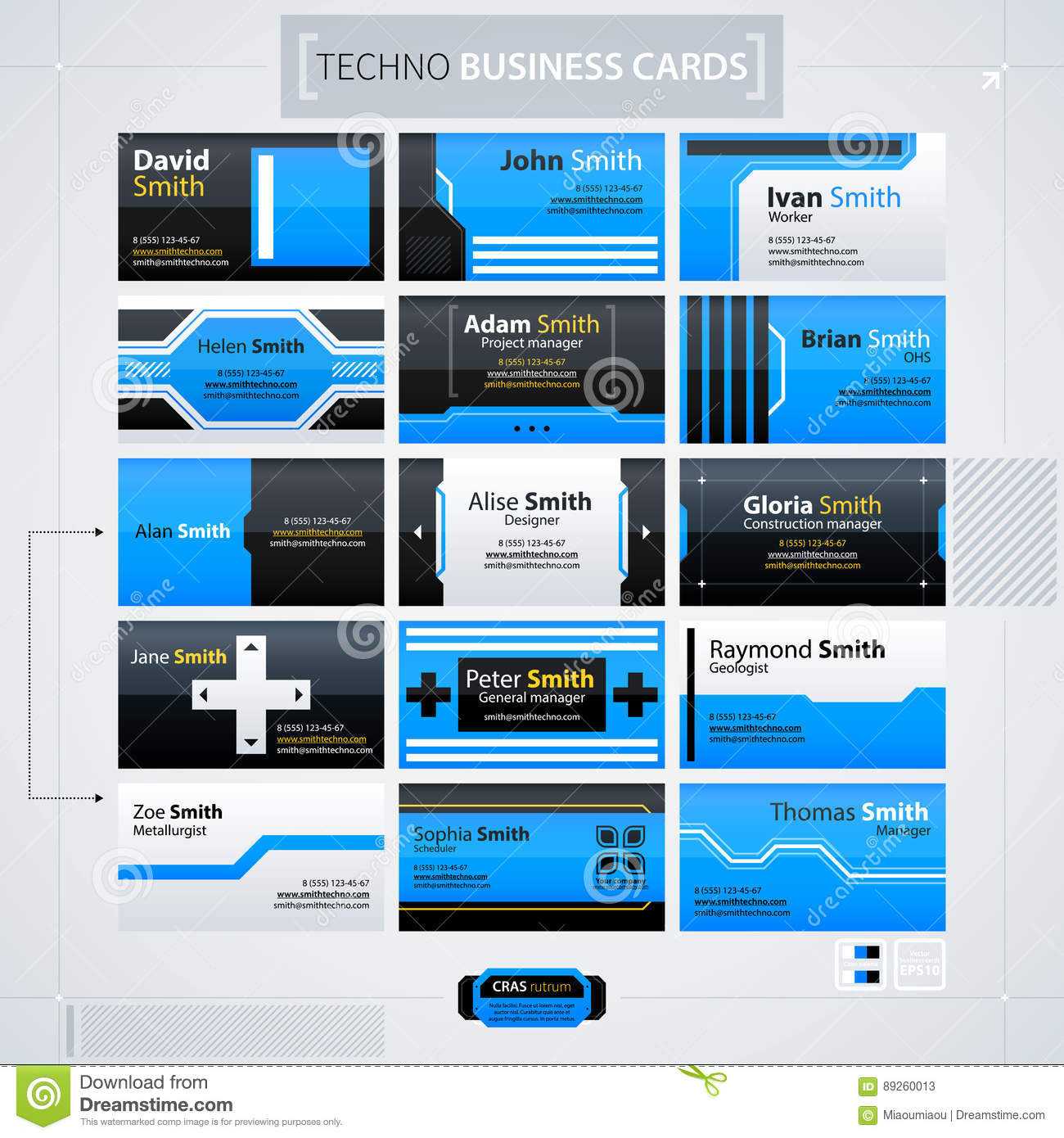 Set Of Modern Business Cards Templates Stock Vector Pertaining To Advertising Cards Templates