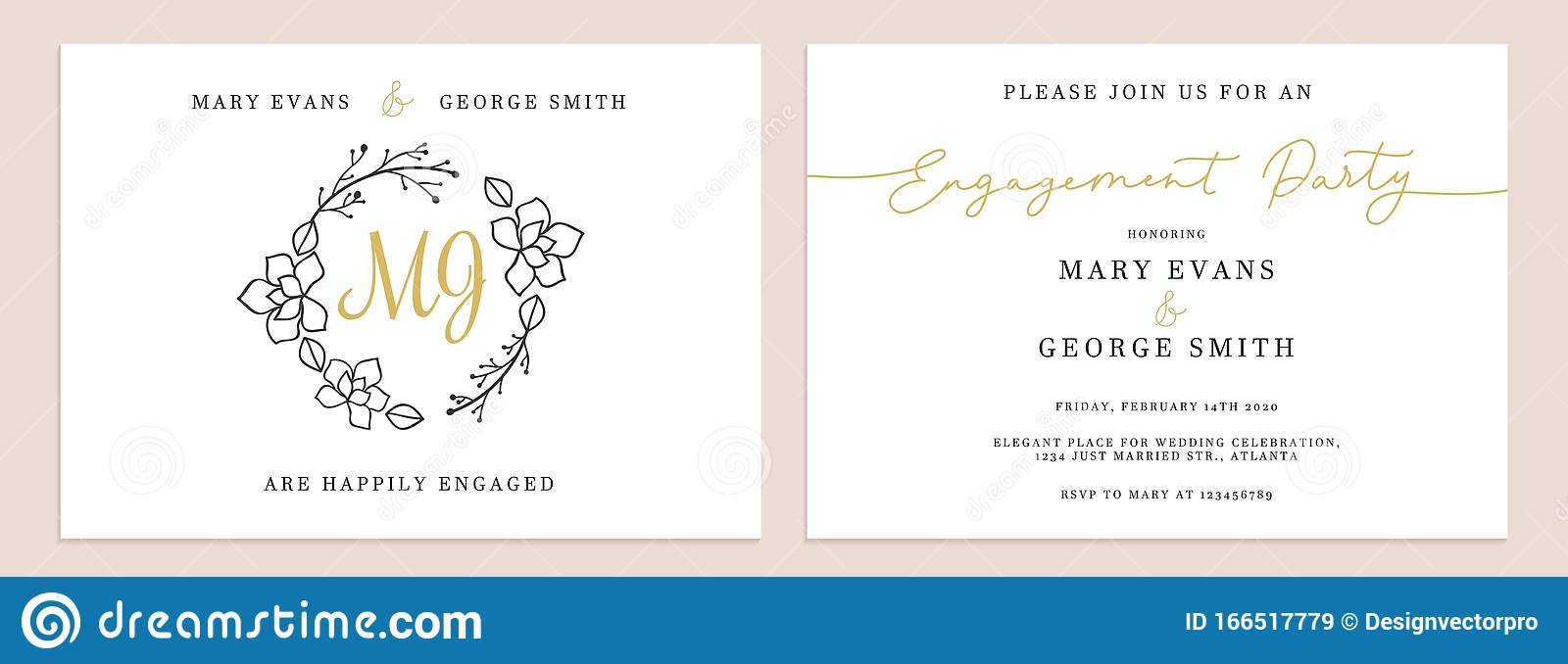 Set Of Wedding Invitation Cards Design Templates Stock In Celebrate It Templates Place Cards
