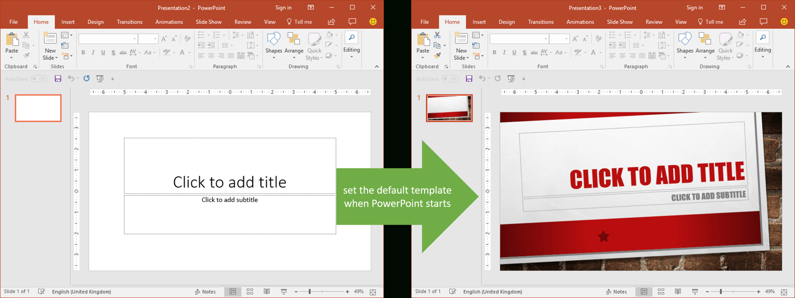 Set The Default Template When Powerpoint Starts | Youpresent With Regard To Powerpoint 2013 Template Location