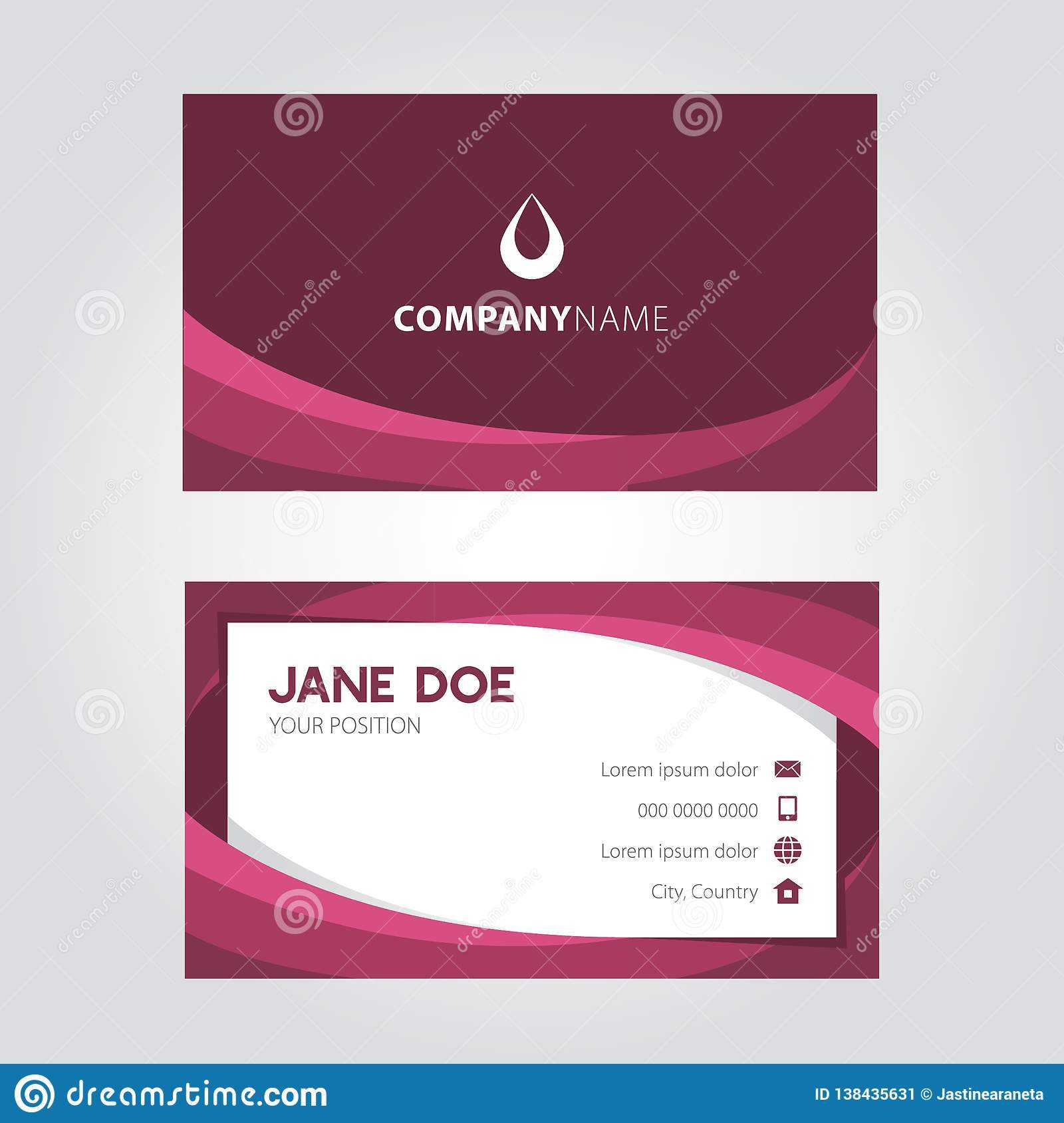 Shades Of Violet Elegant Modern Business Card Design Within Modern Business Card Design Templates
