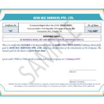 Share Certificate In Singapore ~ Achibiz Inside Share Certificate Template Companies House