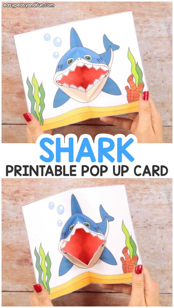 Shark Pop Up Card – Easy Peasy And Fun With Free Printable Pop Up Card Templates
