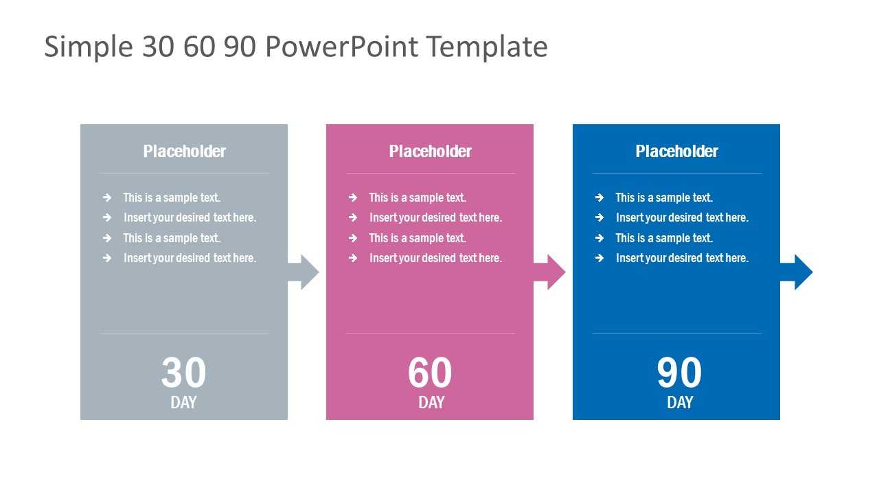 Simple 30 60 90 Day Powerpoint Template For 30 60 90 Day Plan Template Powerpoint