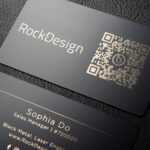 Simple Black Metal Business Cards – Sophia Do Throughout Qr Code Business Card Template