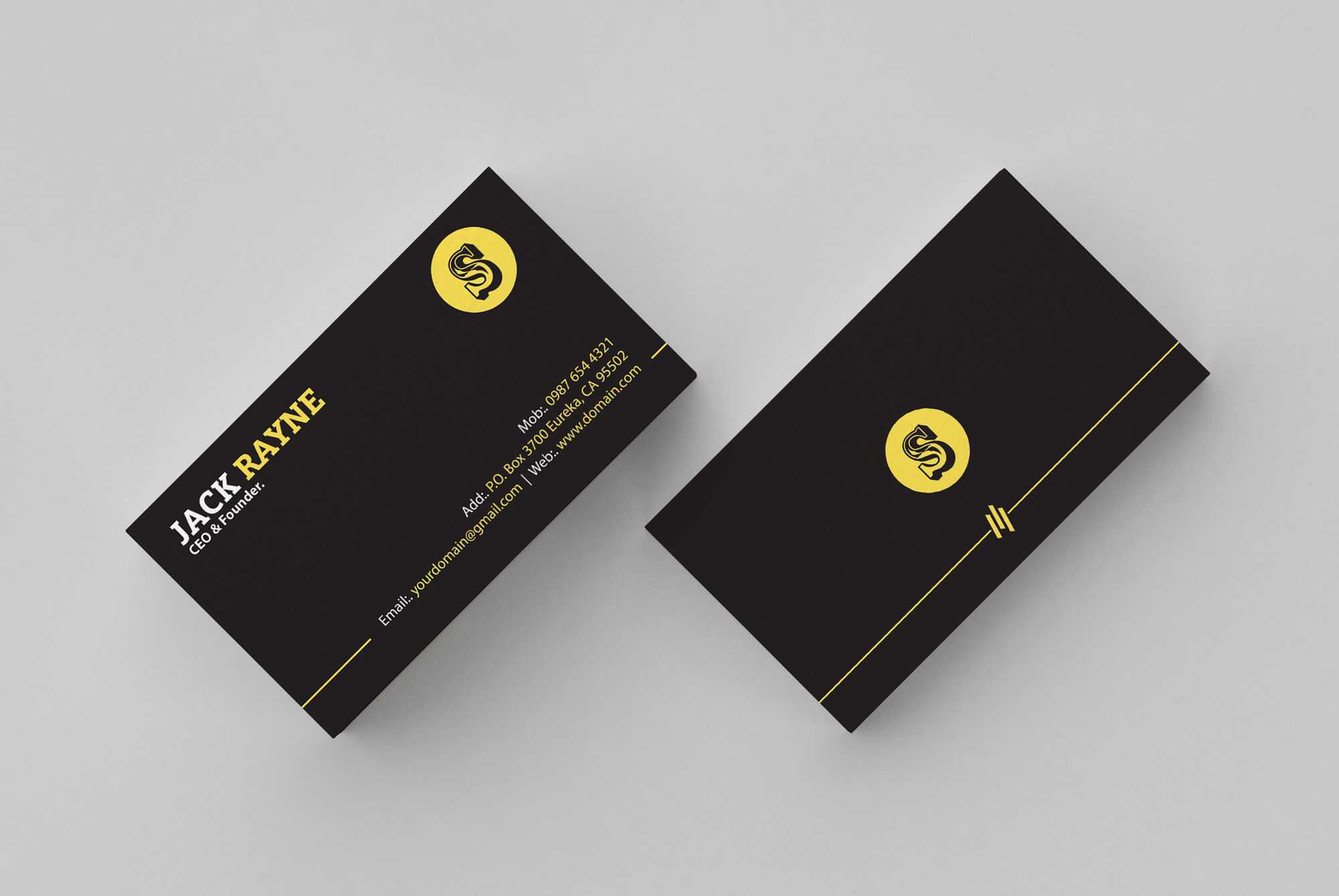 Simple & Clean Business Card Template For Buisness Card Templates