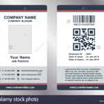 Simple Employee Business Name Card Template Vector Stock Throughout Pvc Id Card Template